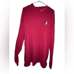 Vintage FSU Shirt Mens XXL Red Florida State Seminoles Old Logo Long Sleeve NCAA